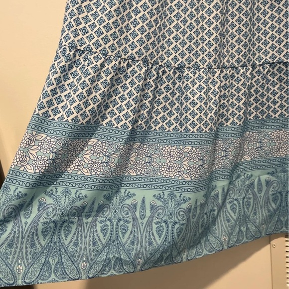 NWT Blue midi dress bathing suit coverup boho dress - Picture 5 of 8